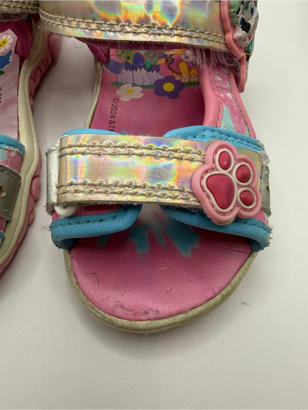 Paw Patrol Pink, Silver & Blue Light-Up Girls' Sandals